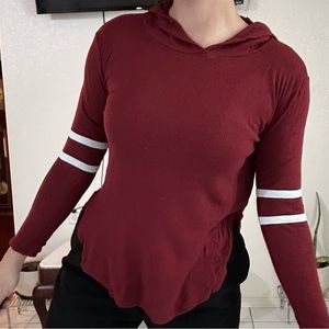 Maroon tshirt hoodie